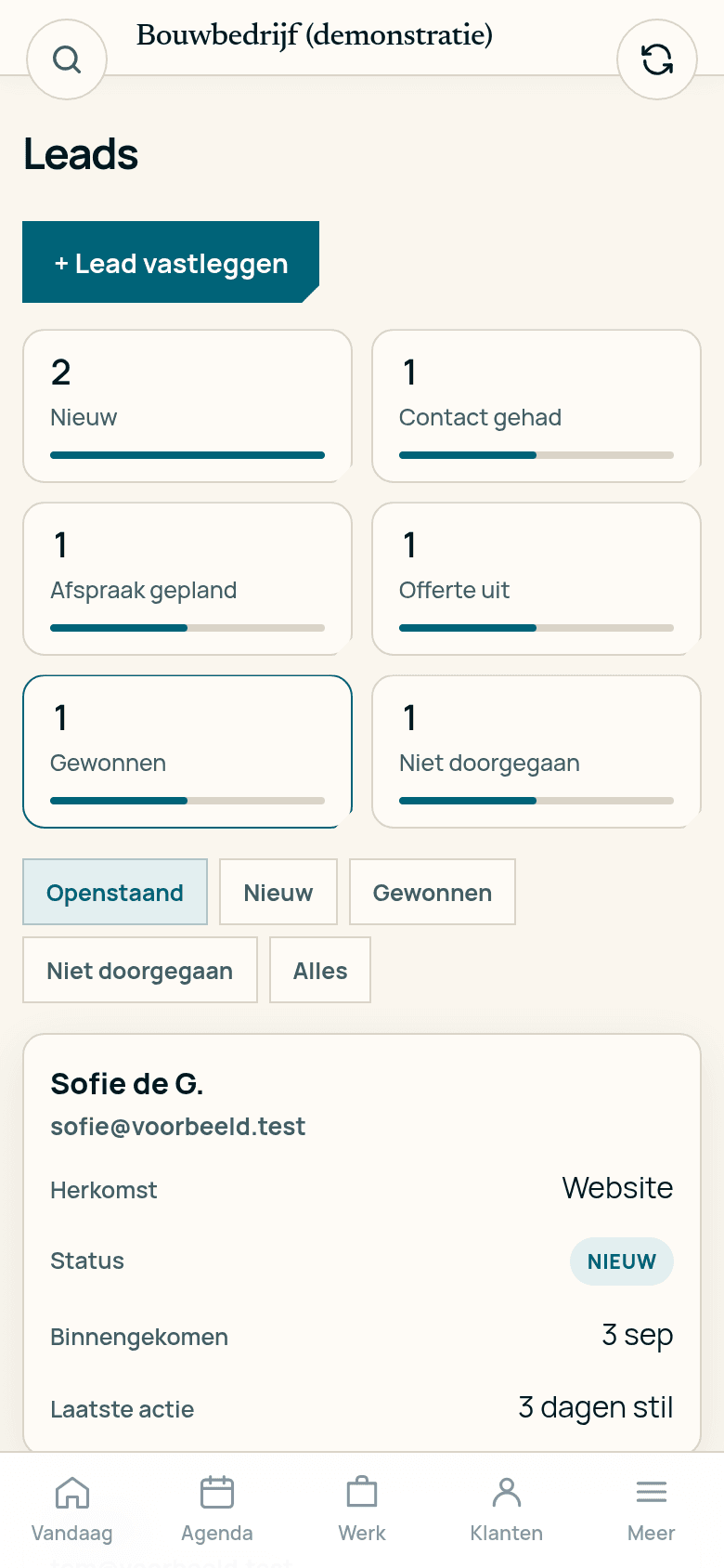 Aanvragen op een telefoon.